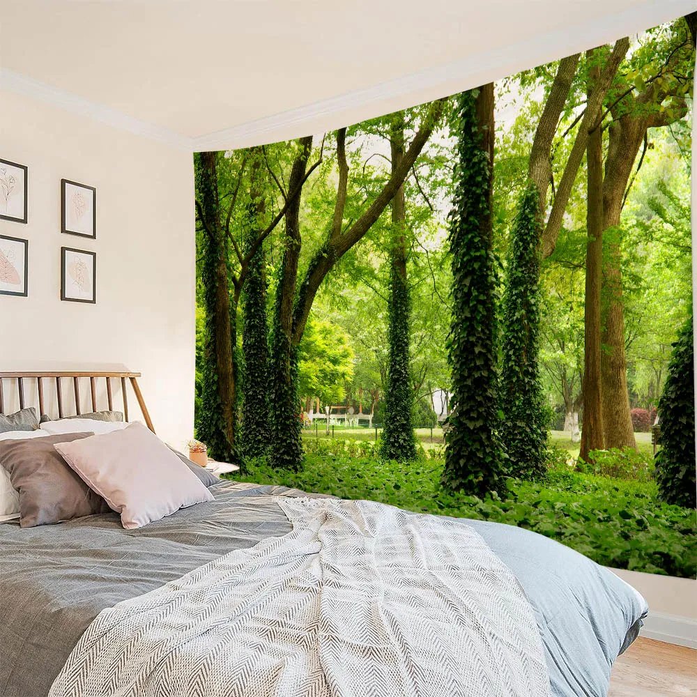 

Home Decoration Forest Tapestry Bohemian Hanging Cloth Bedroom Living Room Wall Decoration Hanging Cloth Sofa Cover Bed Sheet