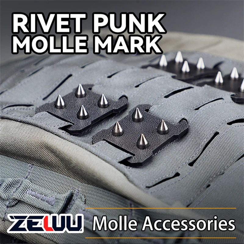 Remache Punk Molle Mark Morale insignia chaleco táctico Molle accesorios mochila de plástico equipo Compatible herramientas al aire libre EDC