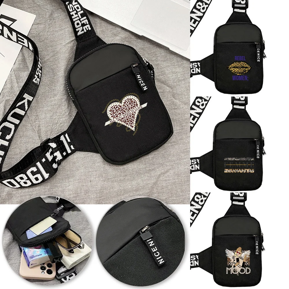 Chest Pack Trendy  Large Capacity Casual Travel Hiking Multi-functional Chest Bags Leopard Series One Shoulder Crossbody Bag