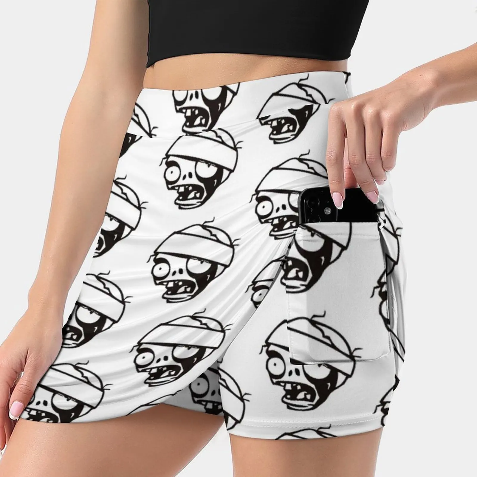 

Zombie Cool Funny T Shirt Women's skirt Aesthetic skirts New Fashion Short Skirts Zombie Zombies Brains Shock Horror Rob Zombie