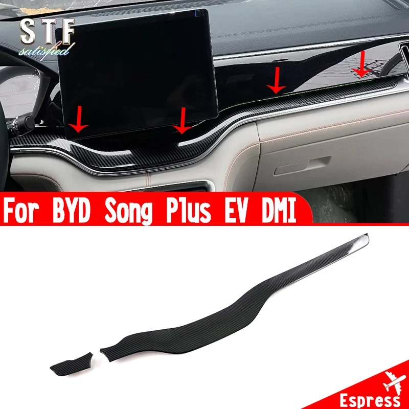 

ABS Interior Center Control Around Trim Car Accessories Stickers For BYD Song Plus EV DMI 2022 2023