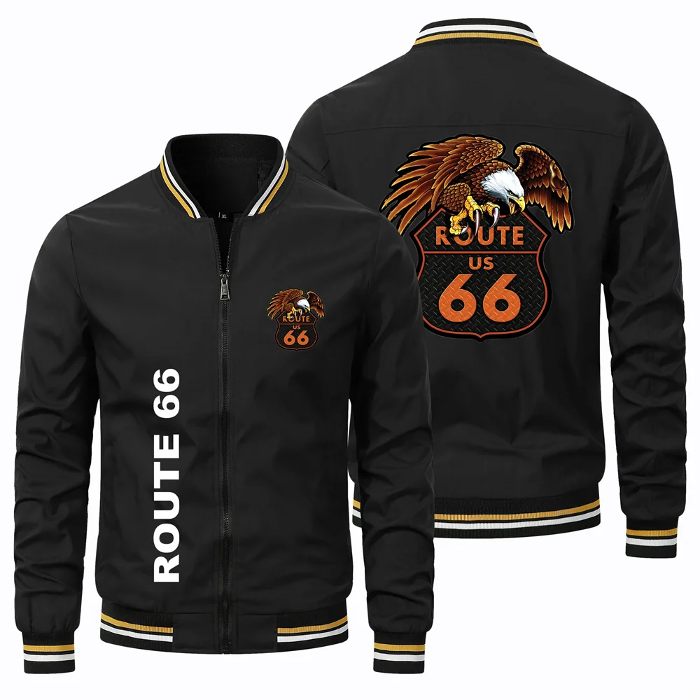 

2024 Spring and Autumn New Product American Jackets Large Hardman Pilot Route 66 Logo Printed Jackets Casual Fashion Workwear