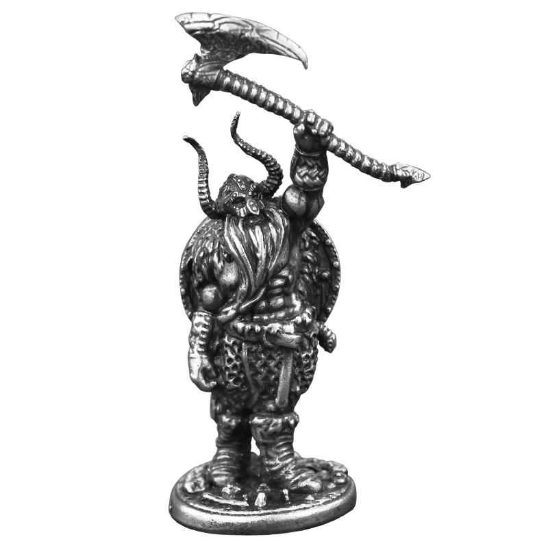 Metal viking pirata antigo soldado figuras de ação modelo brinquedos presentes desktop ornamento em miniatura acessórios peças jogo tabuleiro