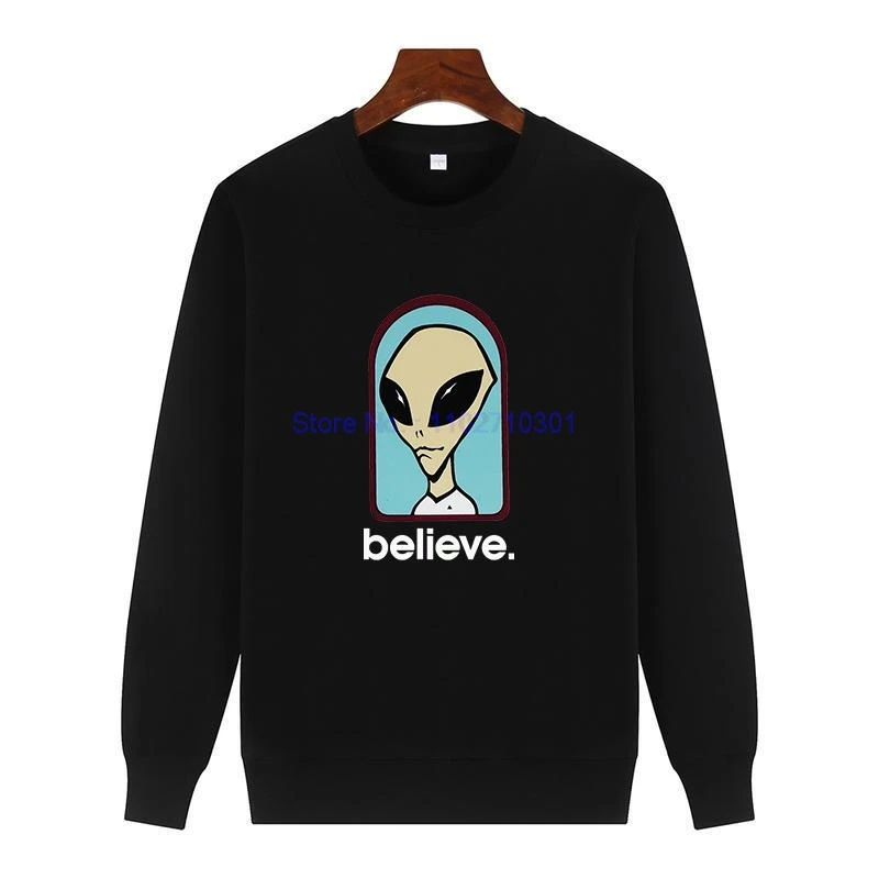 Funny Graphic Cotton Thick Sweater Hoodie Sweatshirts Alien Workshop Believe Speed Way For All Ages Fleece Hoodie Men's Clothing