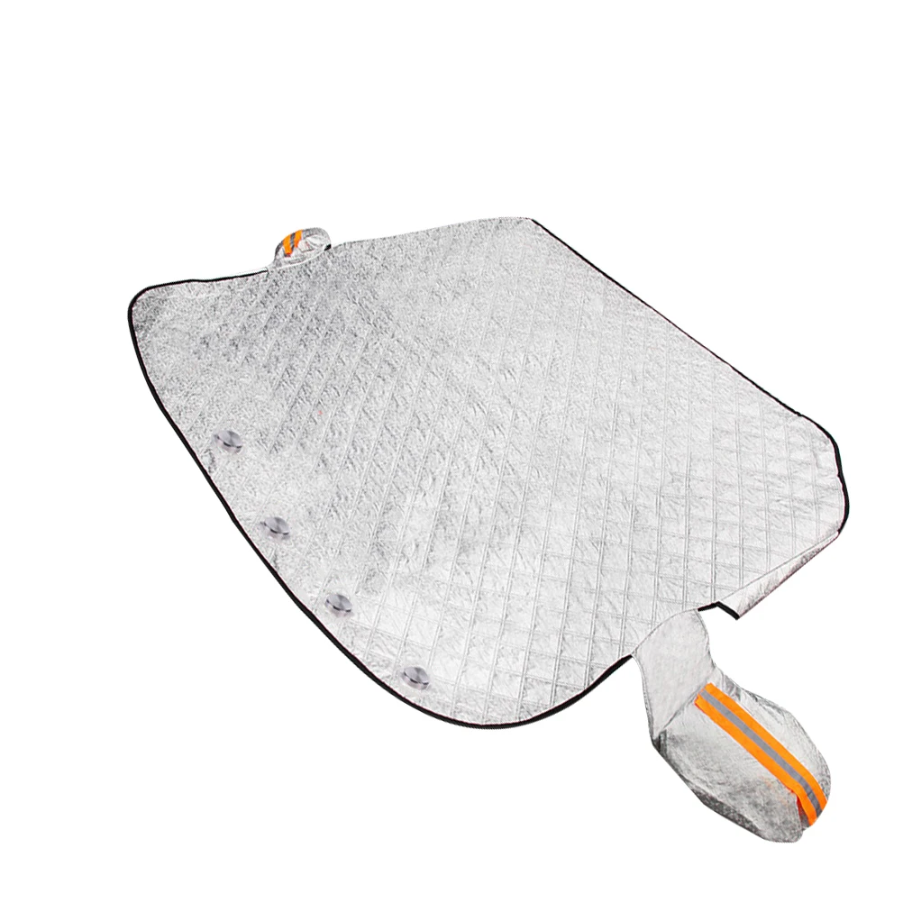 

1pc Front Windshield Snow Cover Thickened Frost Guard Waterproof Car Anti Ice PE Aluminum Foil Non Woven Fabric Durable Foldable