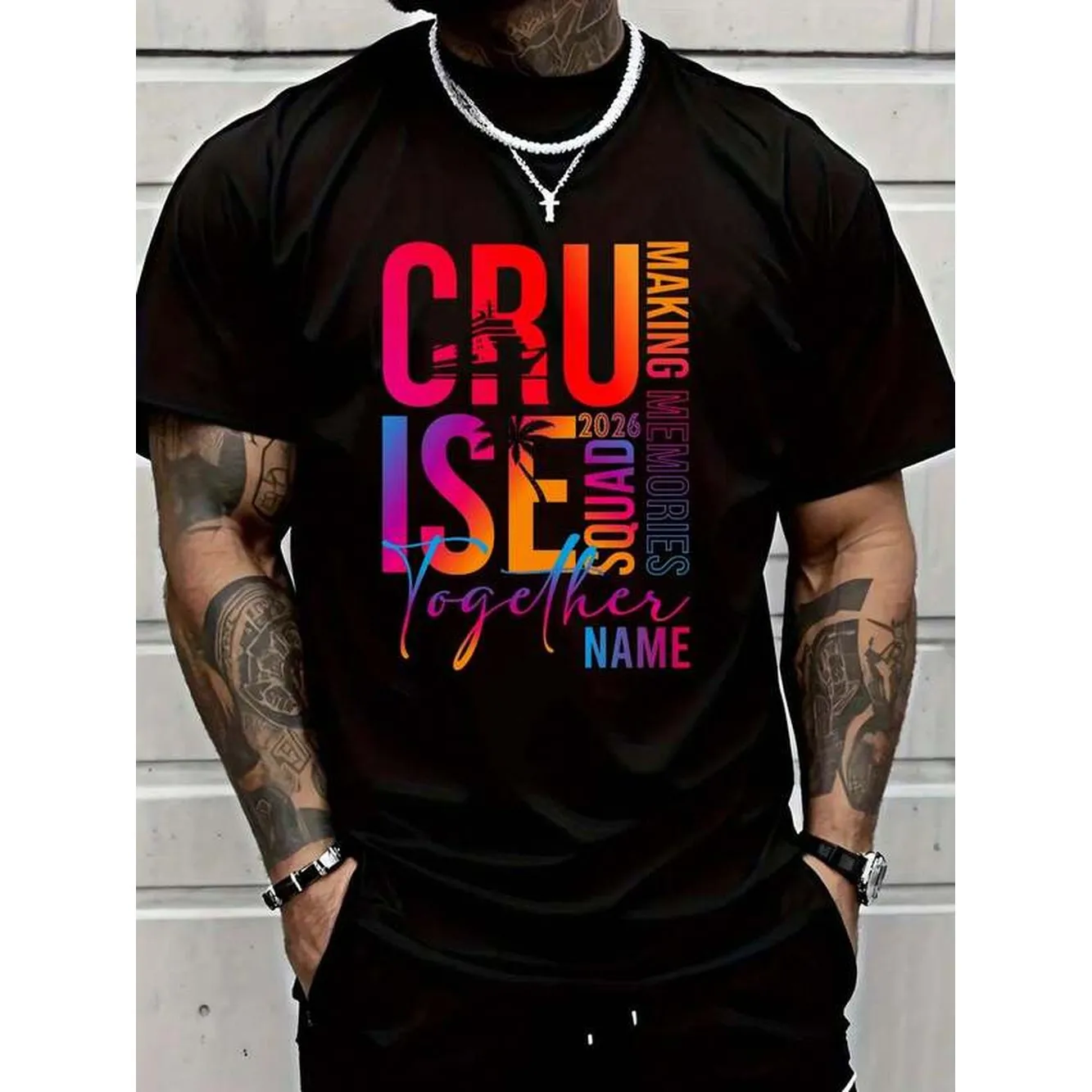 Cotton Men Tshirts Custom Cruise Squad 2026 Making Memories Together T-Shirt Personalized Cruise Crew With Name Family Matching Cruise Shirts