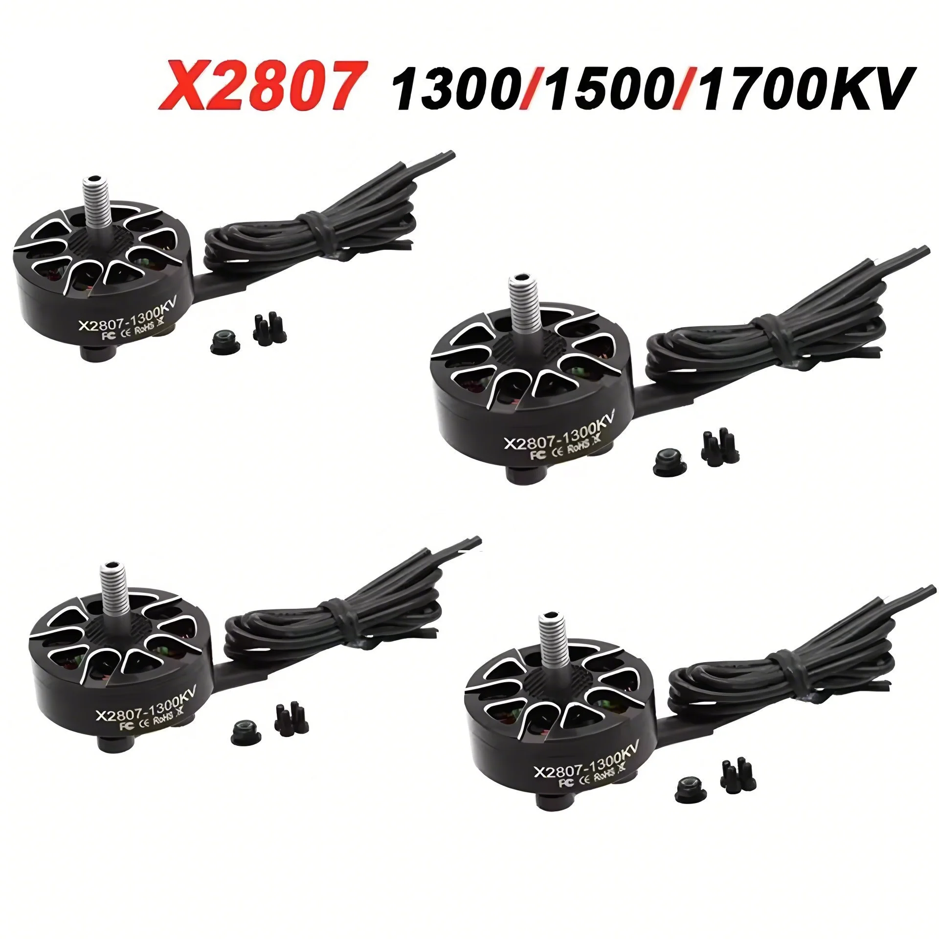 

4PCS DIY Parts X2807 2807 1300KV 1700KV 4S-6S Brushless Motor for Mark4 FPV Freestyle 7inch Long Range RC FPV Racing LR7 Drones