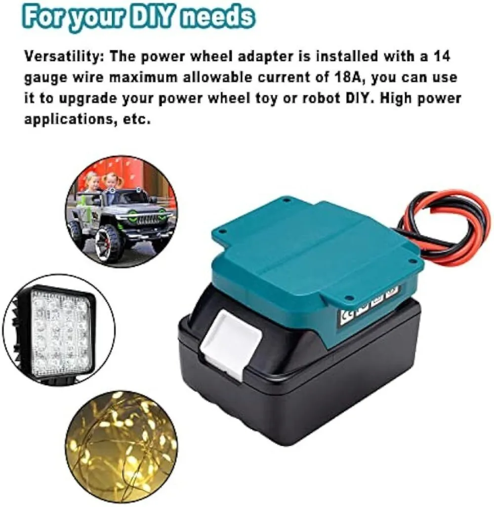 Imagem -04 - Adaptador Conversor para Makita Li-ion Buck Boost Automático Regulador de Tensão Faça Você Mesmo dc 18v a 12v 10a 120w