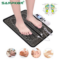 Eletric EMS Muscle Stimulator Foot Massage Pad with 8 Electrode Pads Body Massage Tens Massager Relaxation Treatments Household