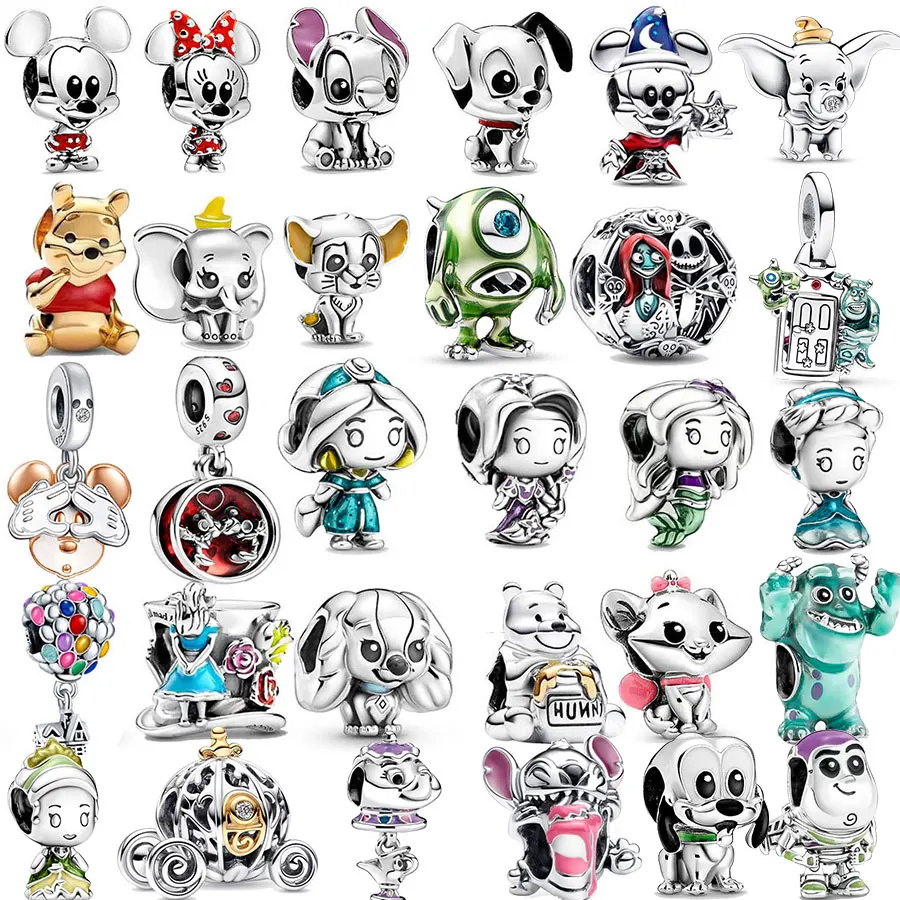 

100% 925 sterling silver Marvel series Disney Charm Beads suitable for original DlY bracelets, women's jewelry gifts