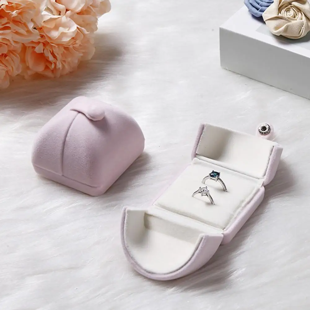 

Jewelry Display Holder Ring Box for Wedding Elegant Vintage Button Lock Ring Box for Wedding Engagement Special Occasions