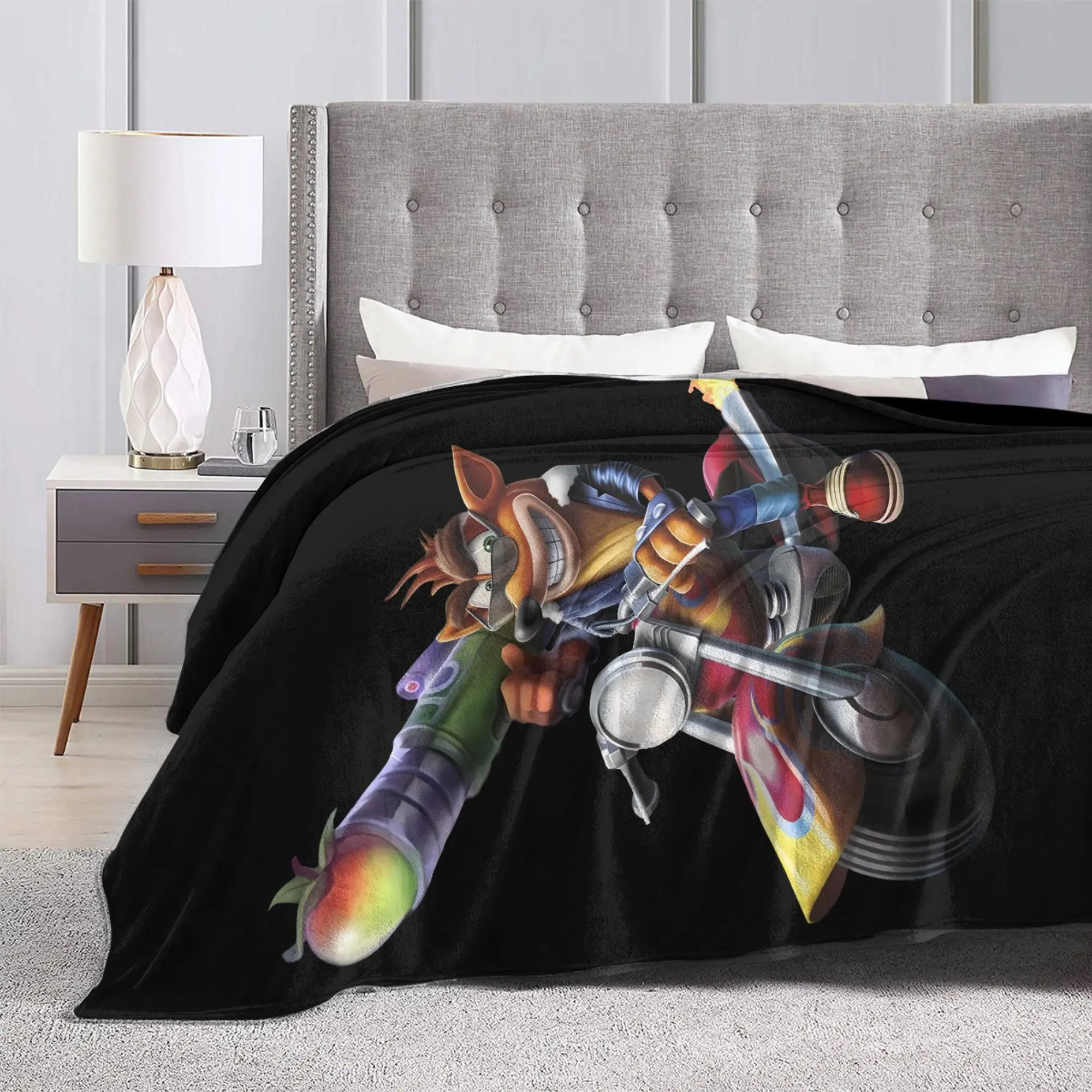 Soft BlanketsBoy Girl Airplane Travel Crash Bandicoot Bike Ride Throw Blanket For Couch Chair Sofa Bed Fluffy Sofa Bed Cover