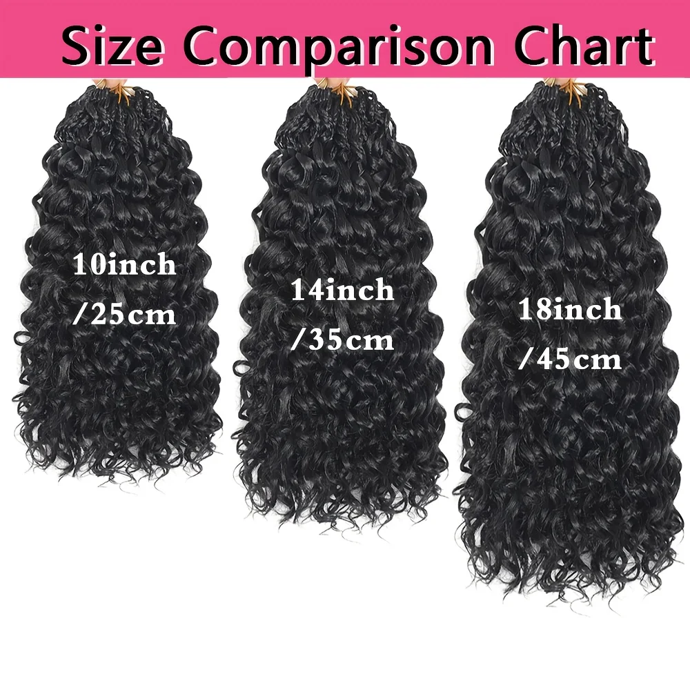 10 Inch GoGo Curl Crochet Hair,1 Pack Women's Curly Beach Waves, Water Wave Braids Synthetic Extensions view 2
