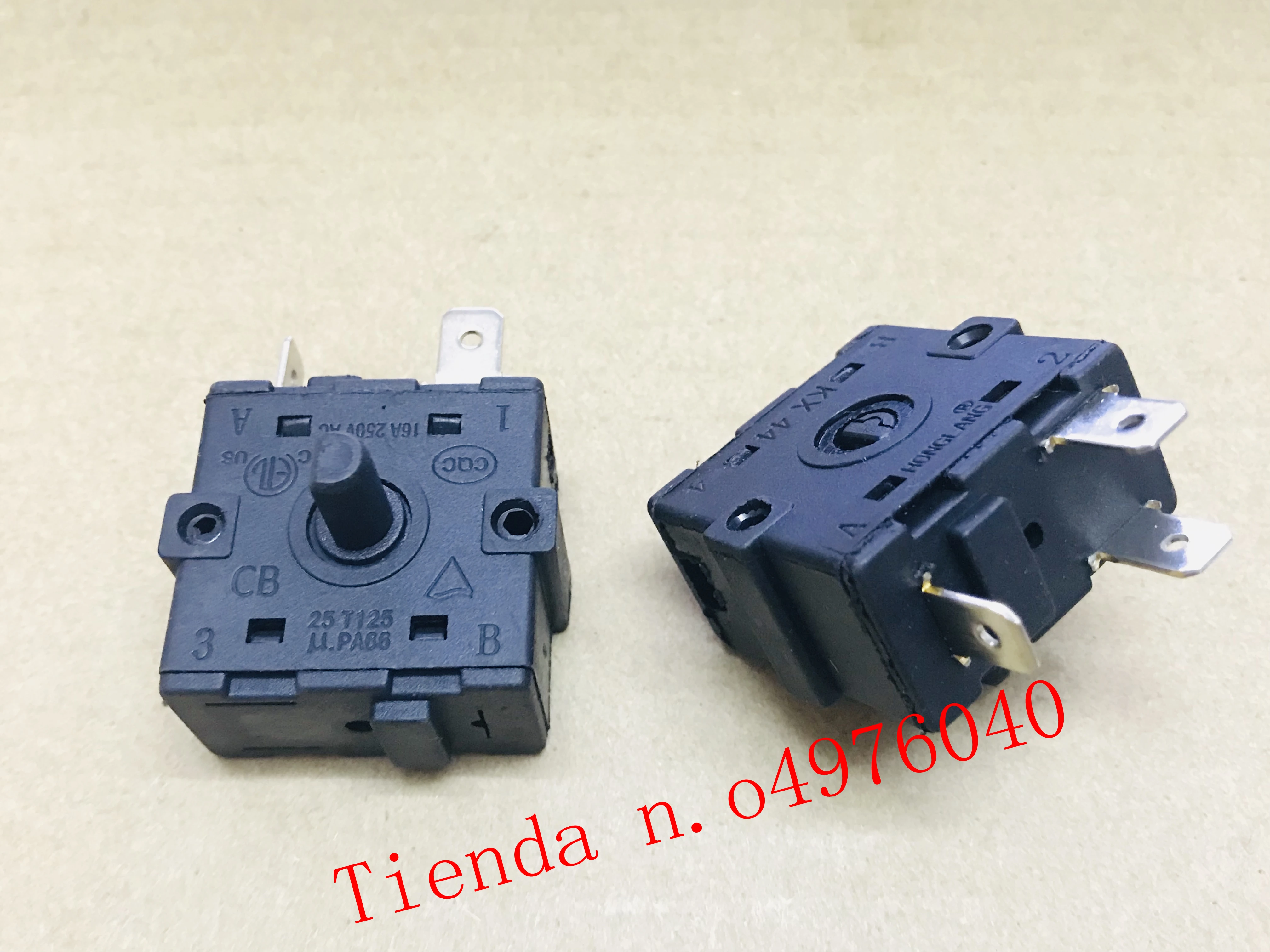 25T125 original interruptor 25t125 u. pa66 5 pinos 16a 250 v 32mm x 32mm x 18mm