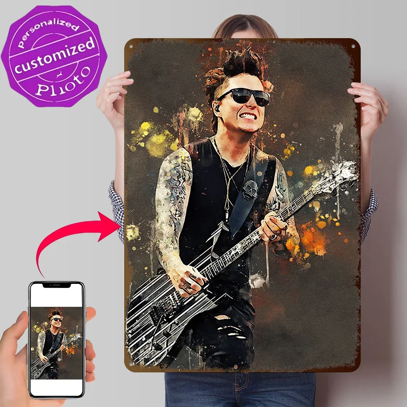 Synyster Gates Metal Poster Perfect Gift for Fans Lovers Personalized Wall Art Metal Sign for Gaming Decoration Room Home Decor