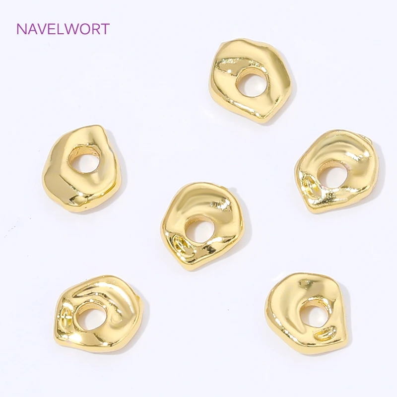 18K Gold Plated Flat Spacer Beads For Jewelry Making,Separators For Beads,DIY Bracelet Making Supplies,Accessories For Beads image 6