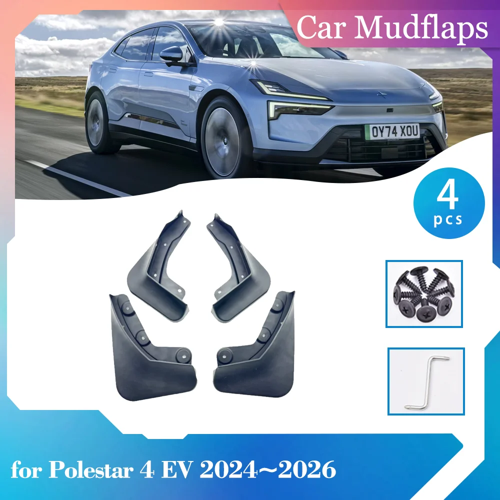 

Автомобильные брызговики для Polestar 4 EV 2024 ~ 2026 2025 брызговики брызговики крышка переднее и заднее колесо часть крыла аксессуары