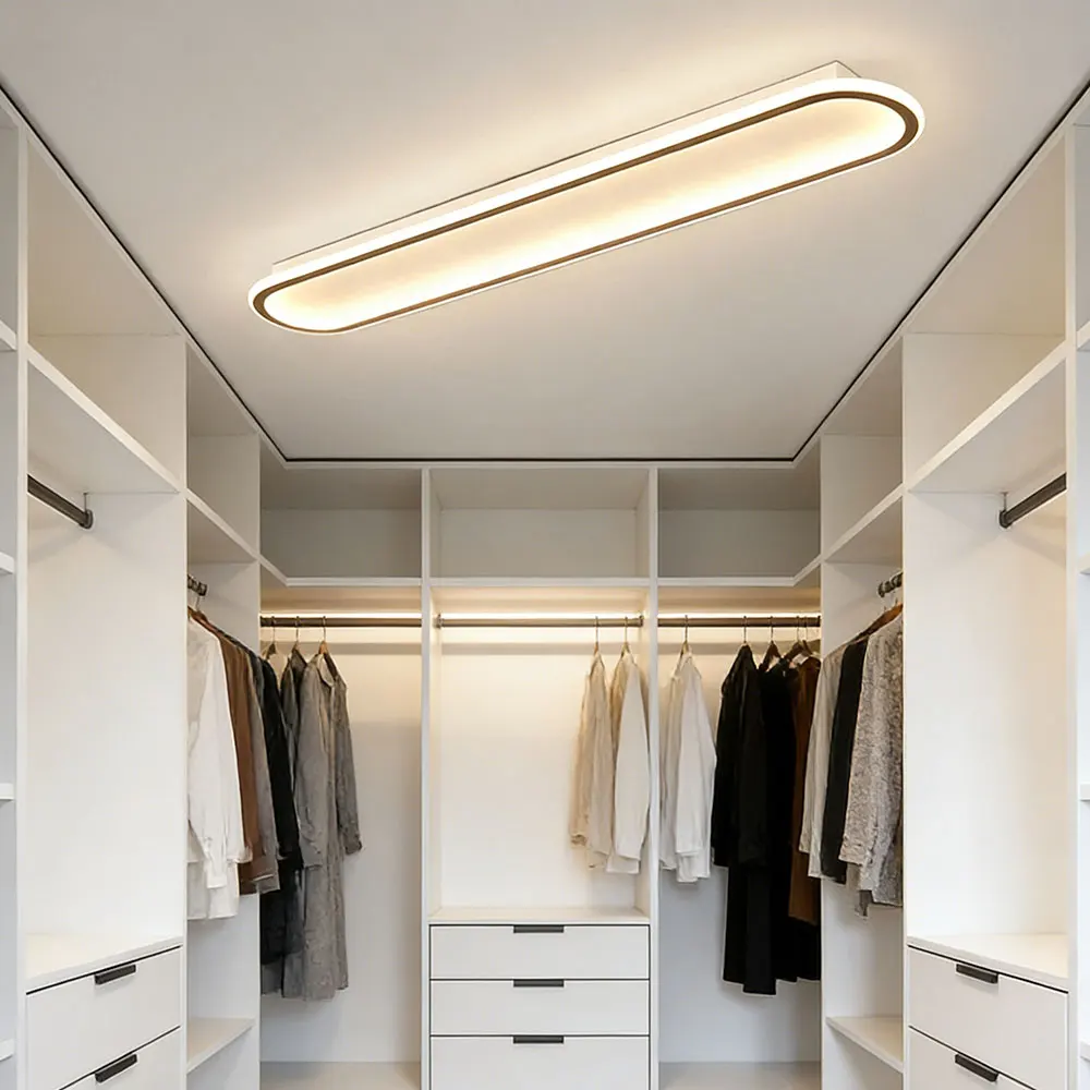 

Modern Led Ceiling Lamp Long Strip Ceiling Chandelier for Living Room Corridor Cloakroom Home Interior Lighting Fixture Lustre