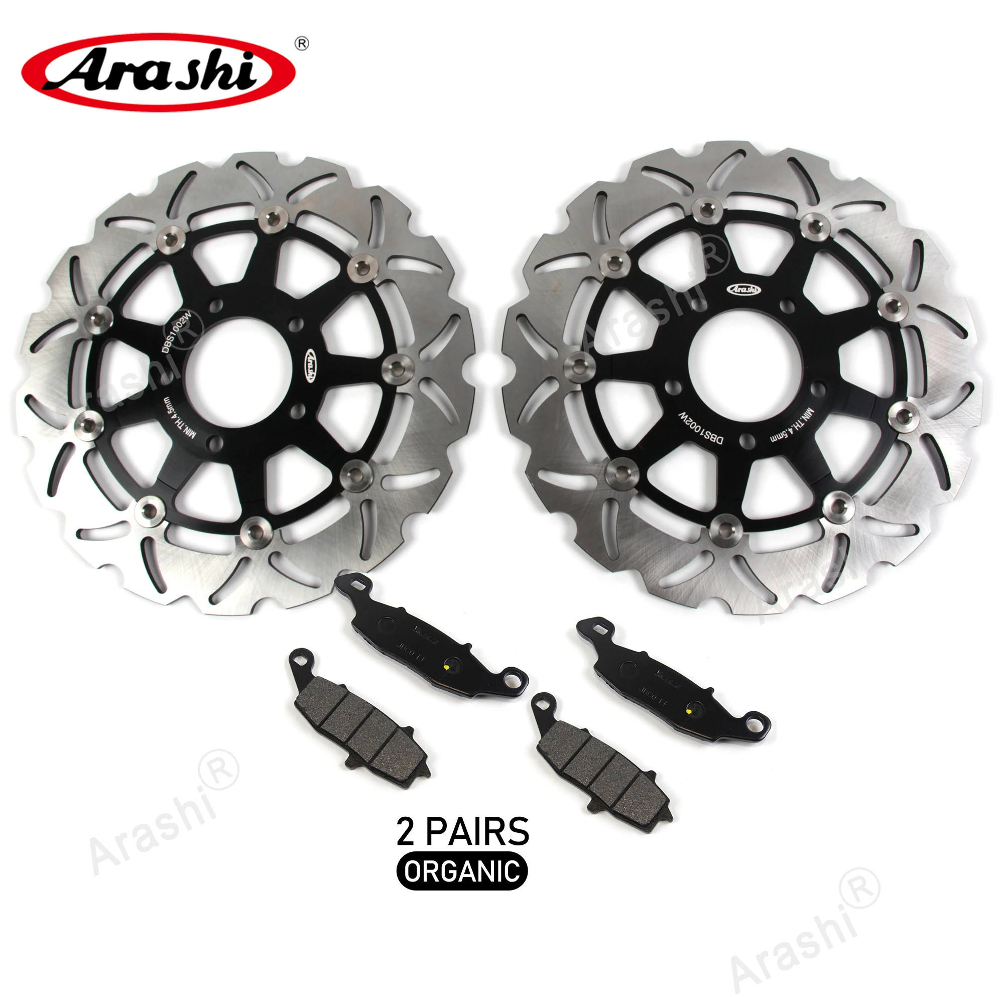 Arashi CNC Front Brake Disc Brake Pads Full Floating Rotors For SUZUKI GSXF GSX F 600 GSX600F 2004 2005 2006