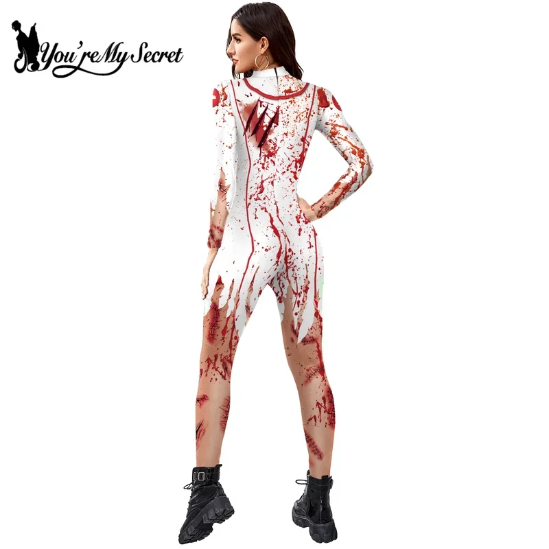 [Eres mi secreto] Cosplay temático de fiesta de terror de Halloween mono Sexy disfraz de carnaval peleles monos Zentai Día del #   1