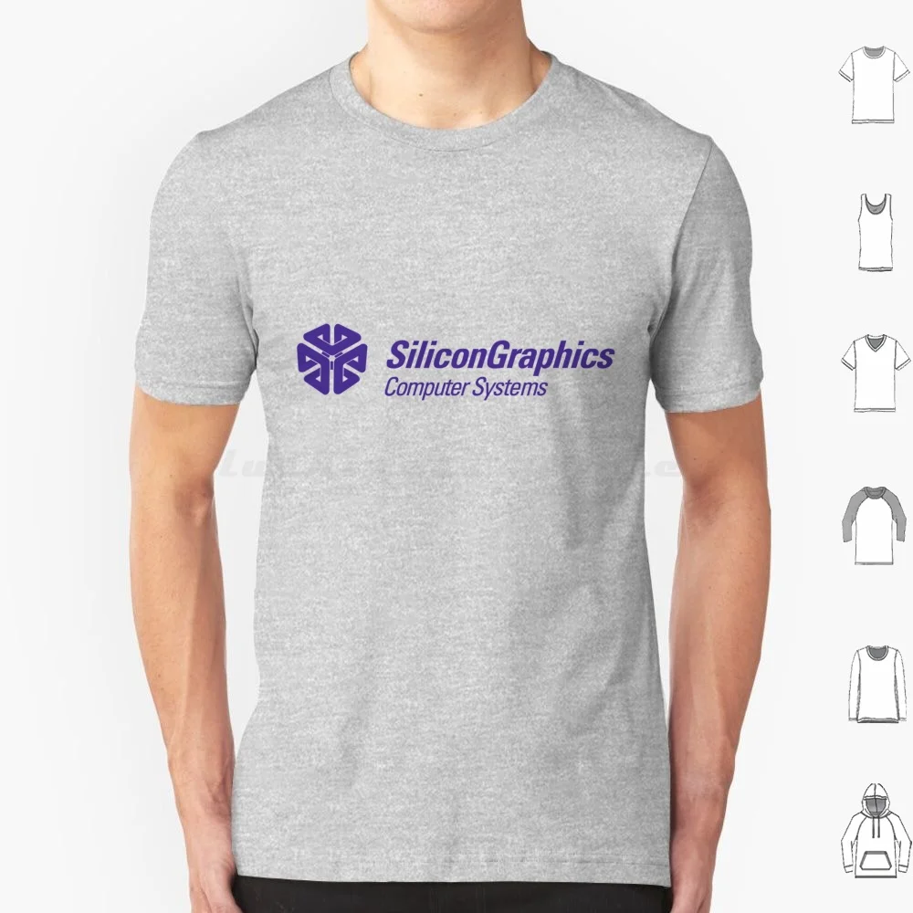 تي شيرت برسومات السيليكون (Sgi)-شعار أرجواني مقاس كبير 100% قطن سيليكون رسومات Sgi Silicon Valley Irix Unix Linux Computer #1