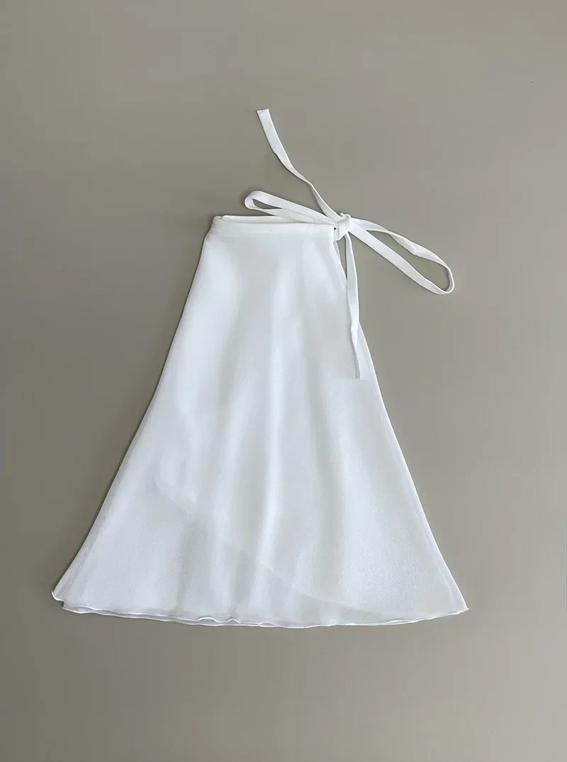 Women Ballet Small Apron Tutu Girls High Quality Chiffon Solid Color Practice Leotard Skirt Adult Elegance Ballet Dancing Dress