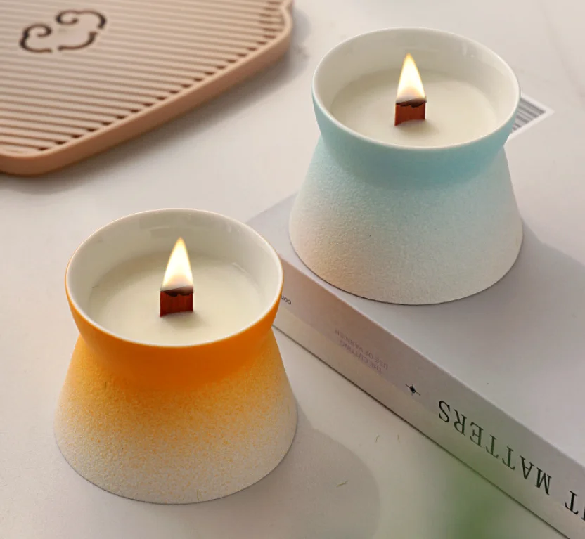 

IR8AN5E5NT Cement Natural Stone Pattern Candlestick Wax Platform Nordic Wedding and Wedding Home Creative Ornament