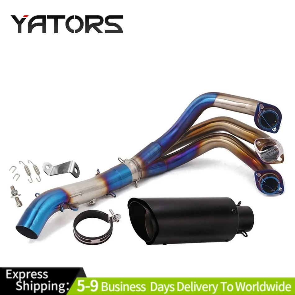 

Full System For Yamaha MT-09 FZ09 2014-2023 Blue Muffler Exhaust Front Link Pipe Exhaust Systems Exhausts Pipes