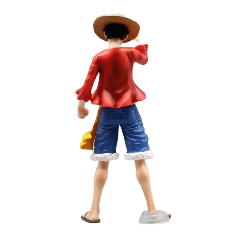 Figurine cancers One Piece Monkey D Luffy portant un chapeau de paille, modèle d'anime de la guerre supérieure, kit de décoration de garage, ornements, 9"