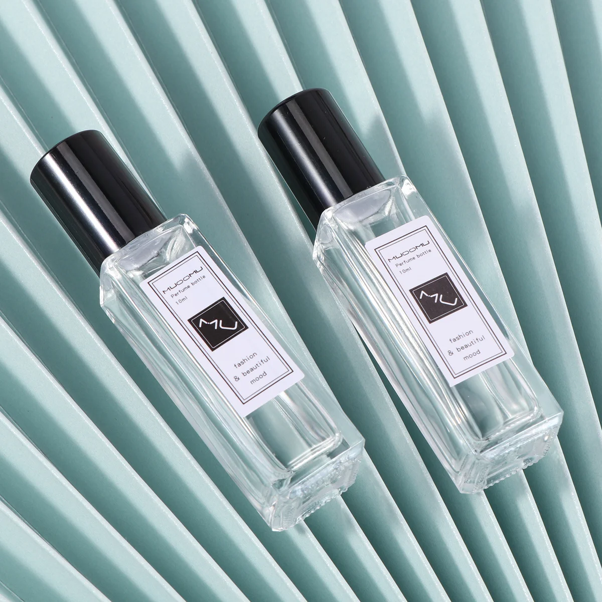 12 قطعة من الزجاجات الدوارة الزجاجية الشفافة القابلة لإعادة الاستخدام والمحمولة للزيوت الأساسية وعينة العطور وزجاجات دوارة زجاجية لتخزين السفر #6