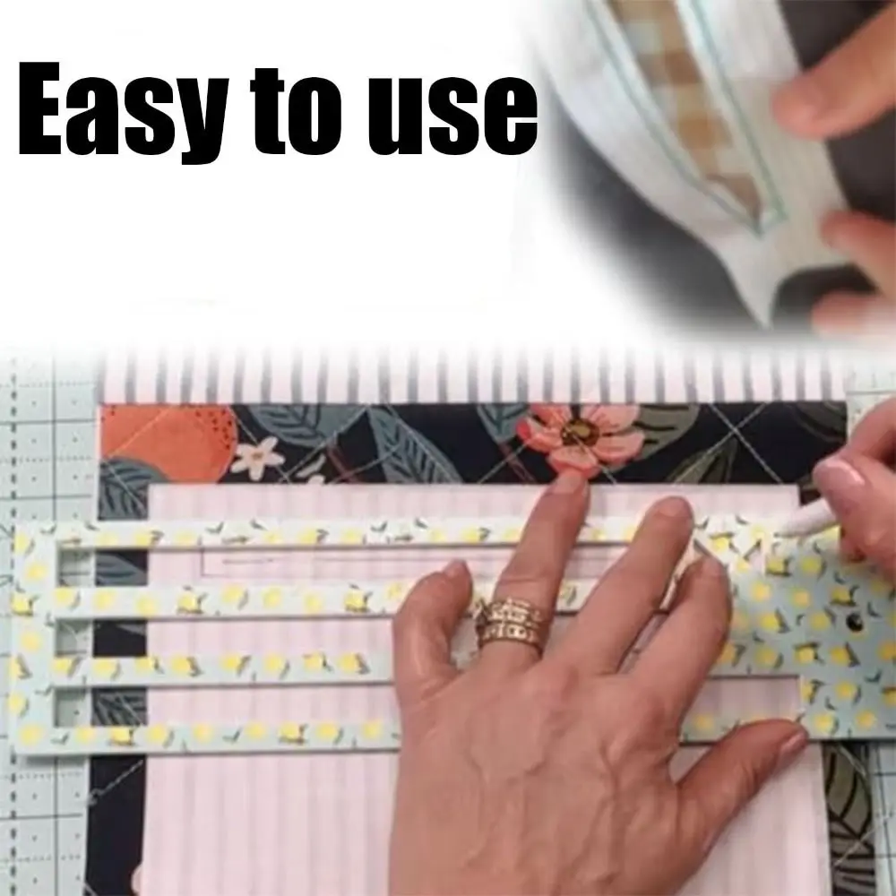 Lemon Pattern Zipper Pocket Template Pocket DIY Crafts Acrylic Zipper Making Templates 7/8/9 Inch Zippers Measuring