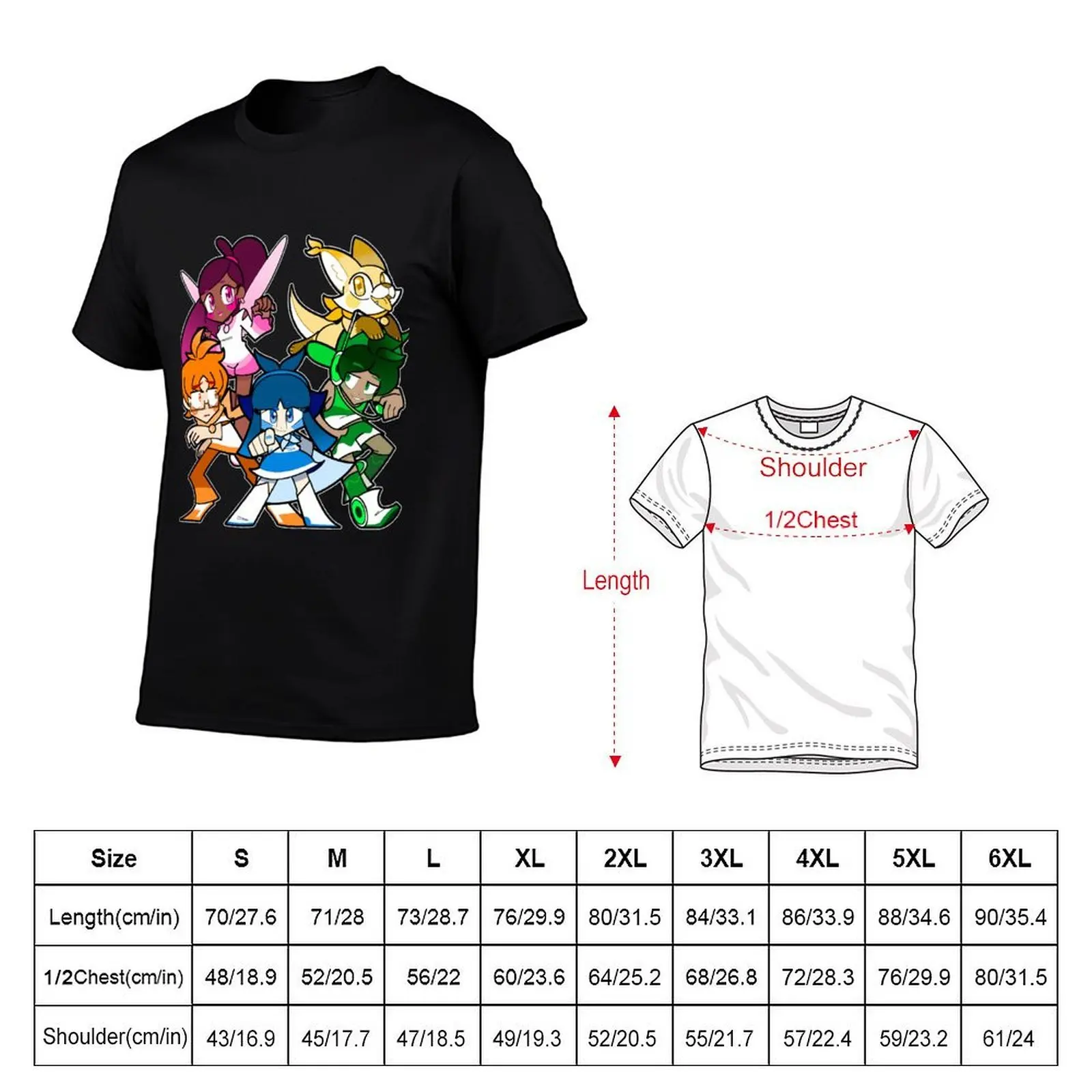GELL HEROES Group Pose T-Shirt man t shirts for men casual t shirt man luxury cotton tshirt 100% T-shirt