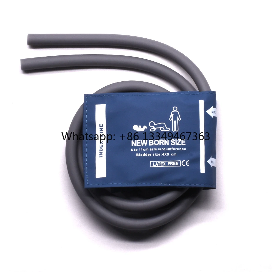 

Manufacturer Reusable Double Tube 6-11cm Neonatal NIBP Cuff PU Pressure Cuff Compatible Fast Shipping