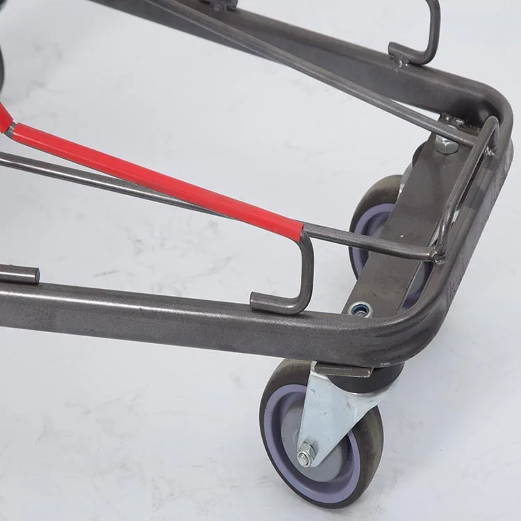2 Tier Trolley Cart Double Commercial Two Layers Shopping Basket Handyman Equipment for Home Improvement Hardware Store