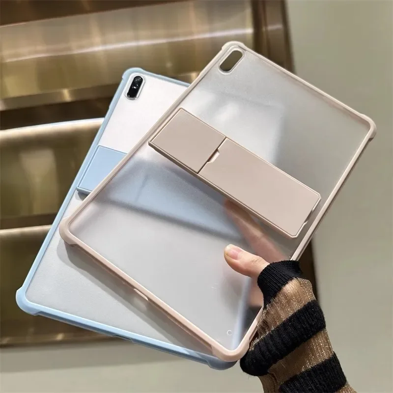 Matte Clear Bracket Tablet Case for Samsung Galaxy Tab S11 S9 S8 S7 S9 FE Plus 12.4 S7 A9 Plus A9 8.7 Shockproof Protect Cover