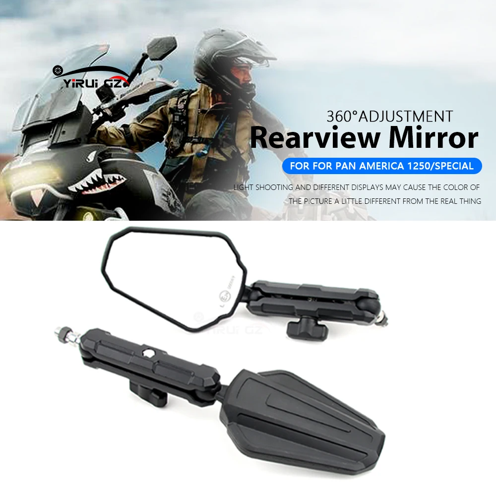 

For Pan America 1250 Special RA1250 PA 1250 Rearview Mirror Motorcycle Accessories Adjustable Adventure Side Mirrors 2021 2022-