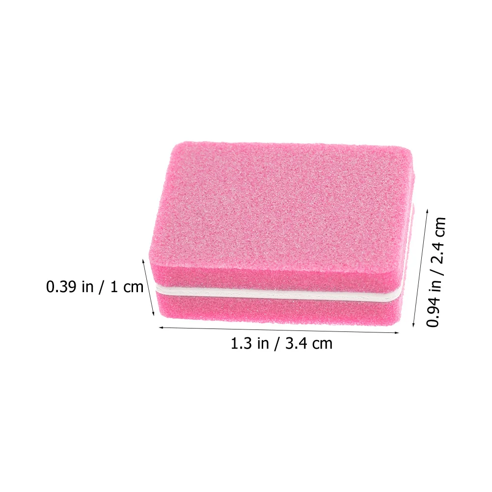 

100pcs Mini Sponge Nail Files Eva 4-Side Buffer Blocks For Manicure Polishing Handheld Lightweight Durable Salon Use