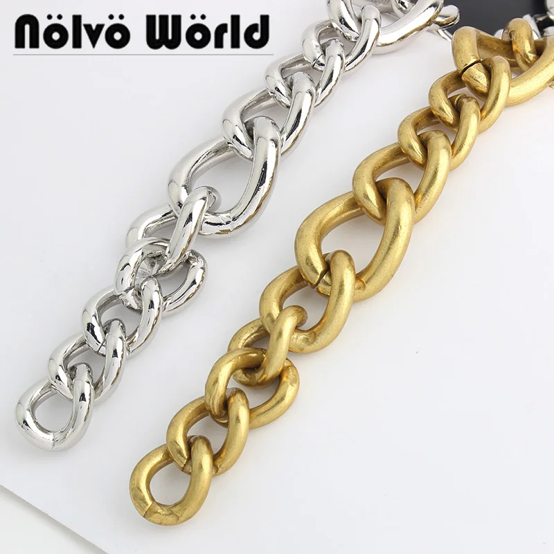 1-5pcs 60cm Silver Satin Gold Multi-specification Gradient Aluminum Chain Bag Strap Replacement Clothes Decoration Accessories