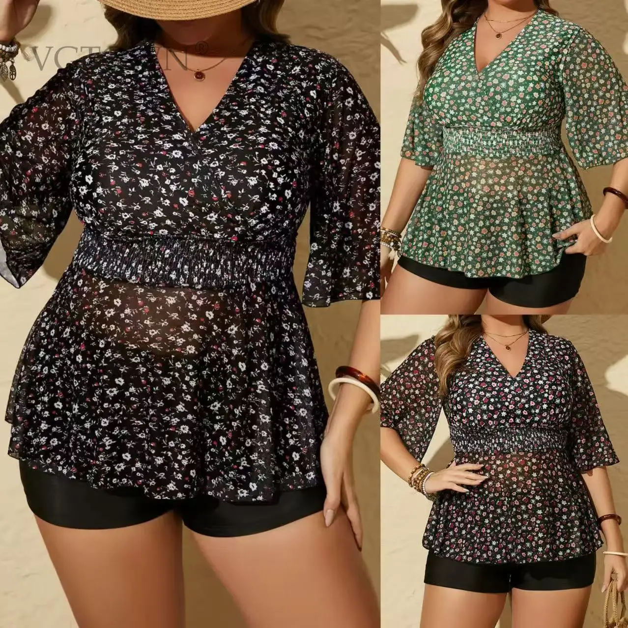 

Комплект танкини, купальник с высокой талией, новинка 2026, большие размеры 8XL, женское платье, купальник, женский купальный костюм, пляжная одежда