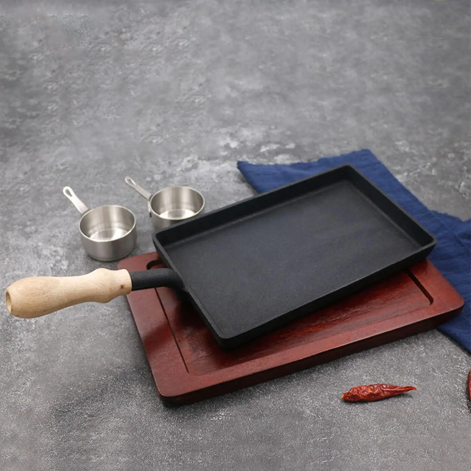 

Чугунная сковорода для яиц, основание сковороды с антипригарным покрытием, сковорода для гриля для ресторана, индукционная сковорода для дома и улицы