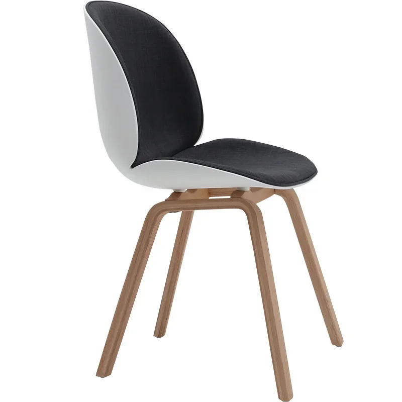 Hot Desk Chair, Comfortable, Sedentary, Soft Bag, Creative, Home, Study, Shell Chair, Solid Wood, Beetle