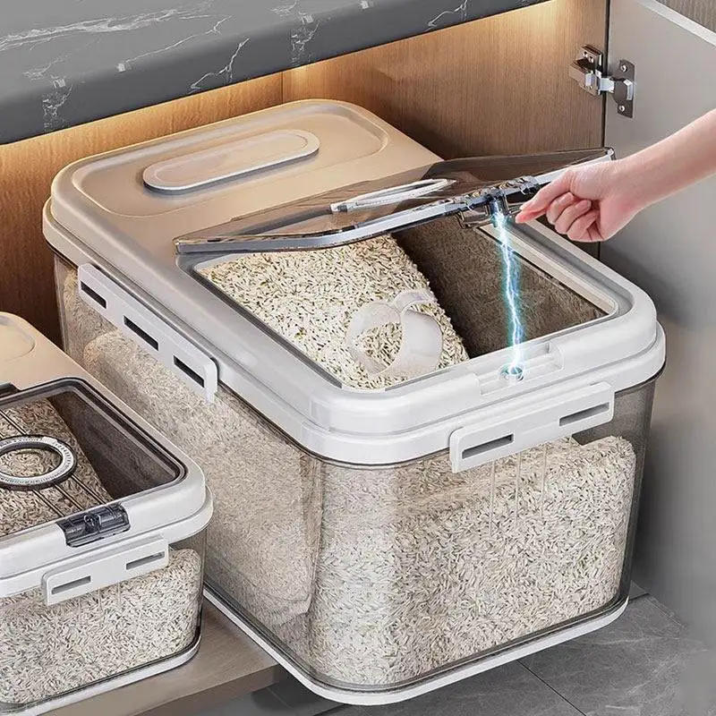 

Большой контейнер для хранения риса и муки, защищенный от влаги и вредителей, для кухни, в скандинавском стиле