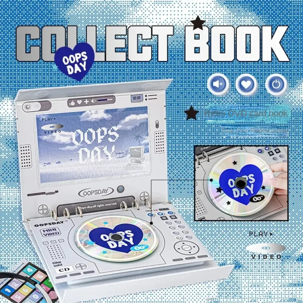 Retro Cute DVD Card Album 3inch Photo Card Collection Book Blind Pocket Page Photo Album Loose-leaf Album Photocard Album