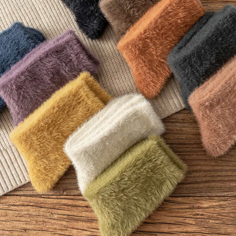 Fluffy Mink Velvet Socks for Women Men Winter Plush Warm Sleeping Socks Thicken Velvet Thermal Socks Sleep Plush Floor Socks