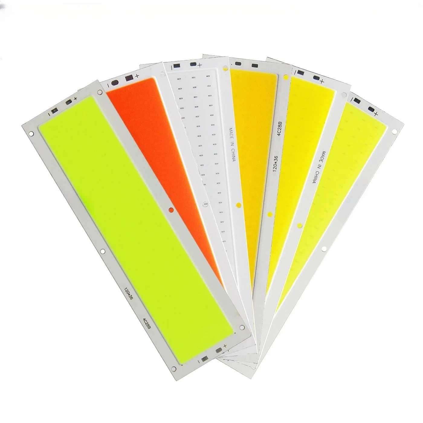 12W Chip Light Source Strip Bulb Panel - Warm/Natural/Cold White/Blue/Red/Green Colors 120x36mm for DIY Car Lamp image 3