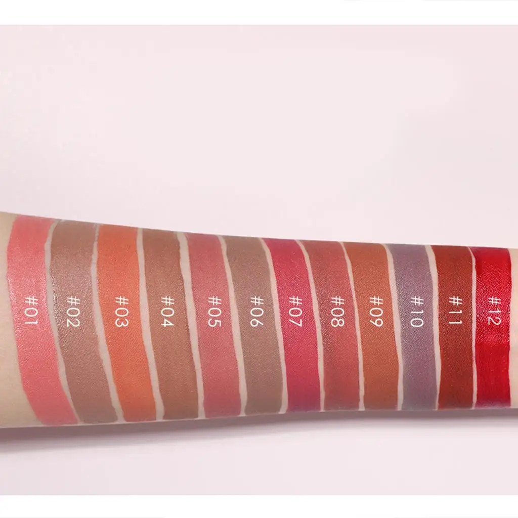 Long Lasting Matte Lipstick Waterproof Velvet Lip Gloss for Women Nude Color Lip Makeup Gift Set