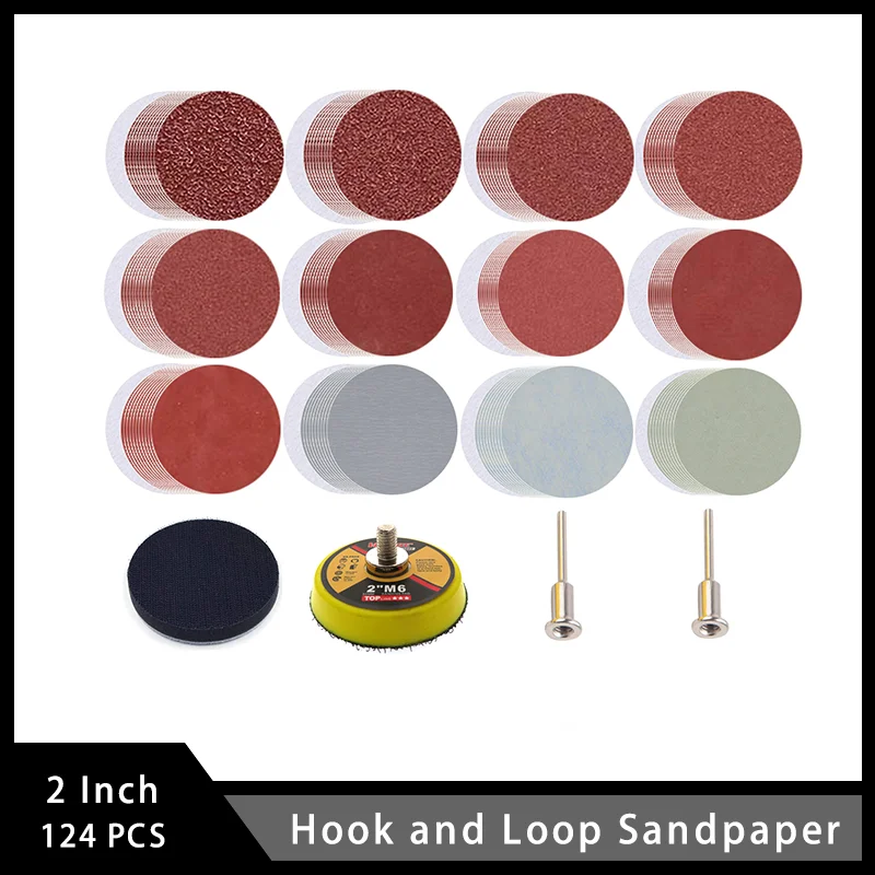 2 Inch Hook and Loop Sandpaperwith 1/8