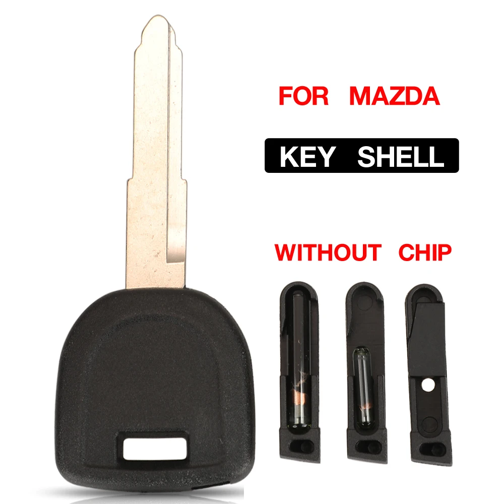 jingyuqin 10PCS Applicable To 3 Specifications of Chips Transponder Key Case Shell For Mazda MAZ24R Blade Can Install Chip