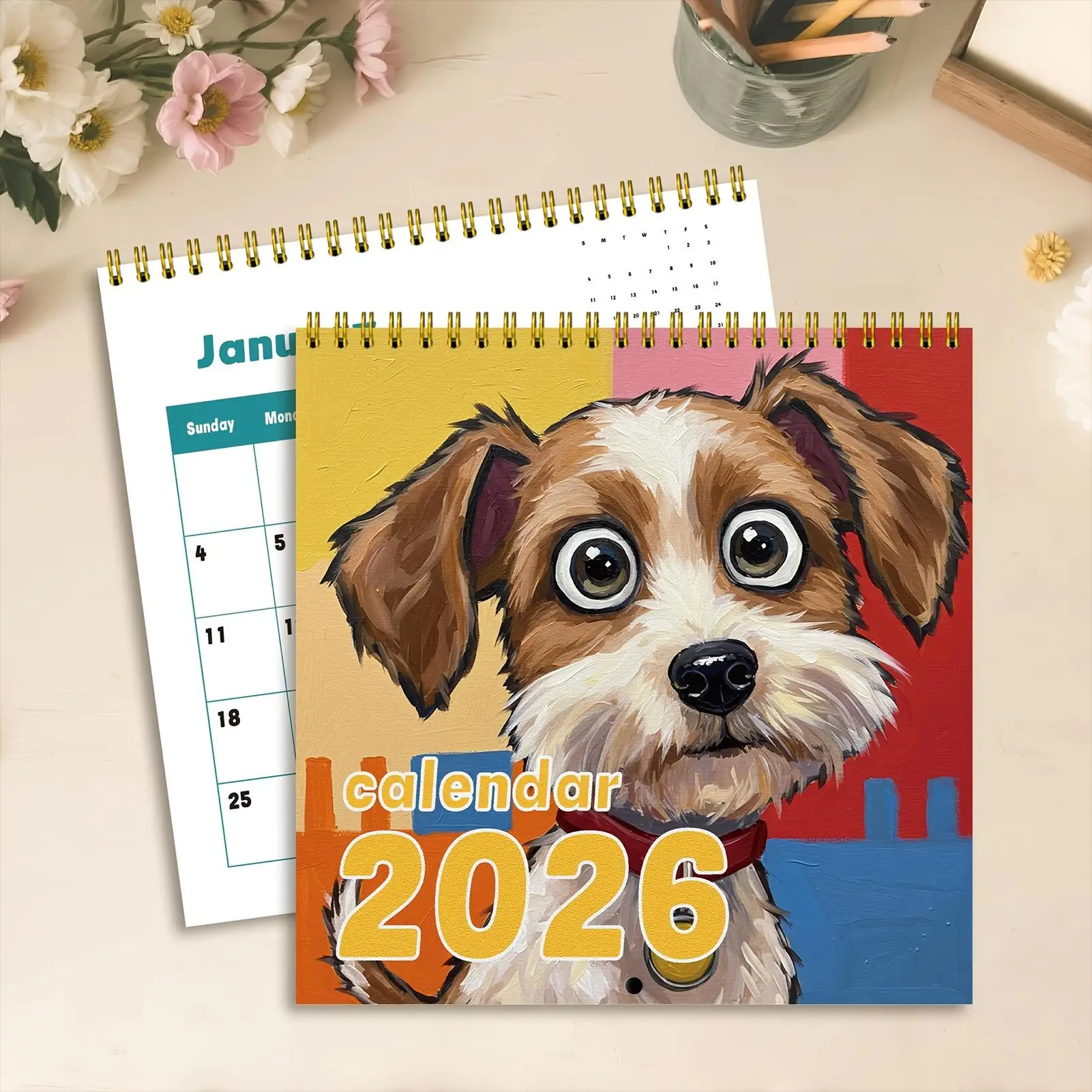 Calendar 2026 Dog Funny Monthly Planner 2026 Wall Calendar 12 Month For Appointment Agenda Academic Schedule Home Decor Office