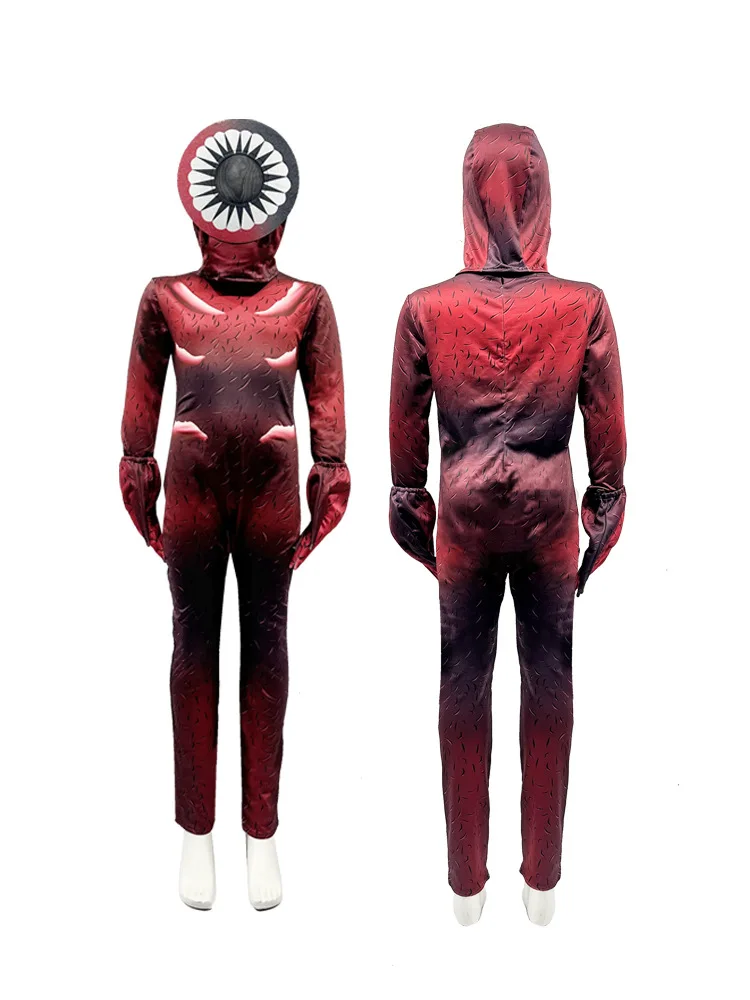 Halloween Horror Monster Cos Suit Game Anime Movie Cosplay Costume Onesie Tights Children Adult Bodysuits One Eye Big Mouth view 6